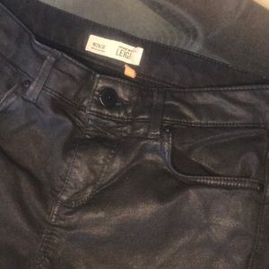 Topshop coated denim jeans